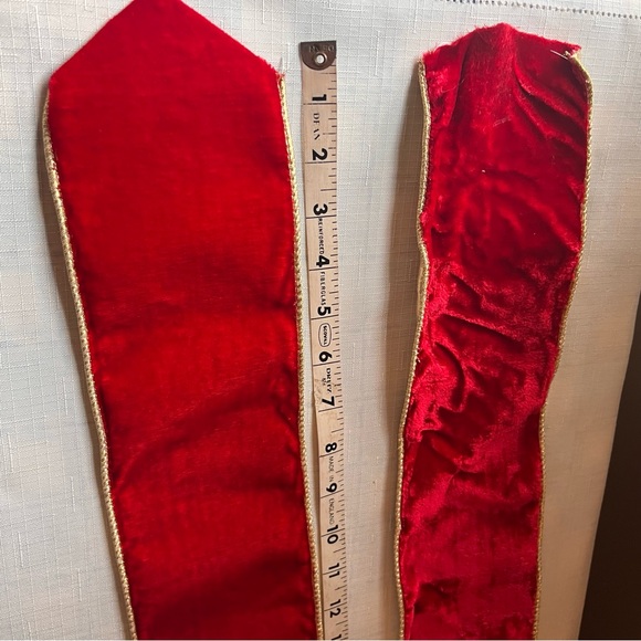 Holiday Craft Ribbon Bundle Wire ribbon velvet red 4” widelot; vintage hallmark - Picture 14 of 16